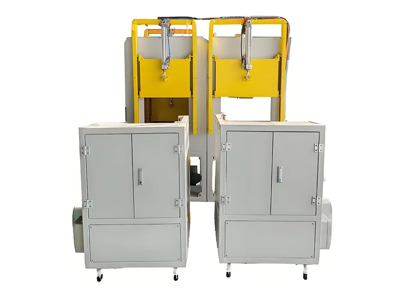 Stator and rotor heating and cooling furnace